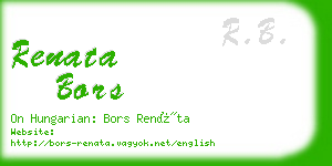 renata bors business card